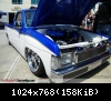 Cool trucks form around the net.